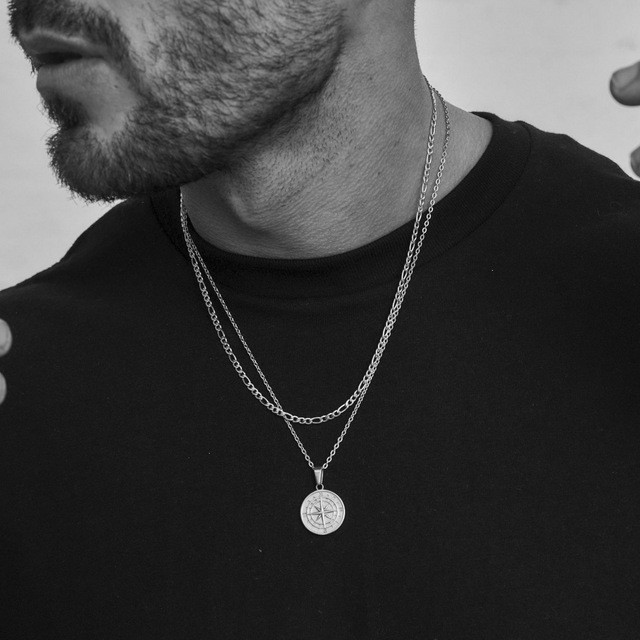 🔥25% OFF🔥 Cross & Compass Pendant Necklaces, Stainless Steel