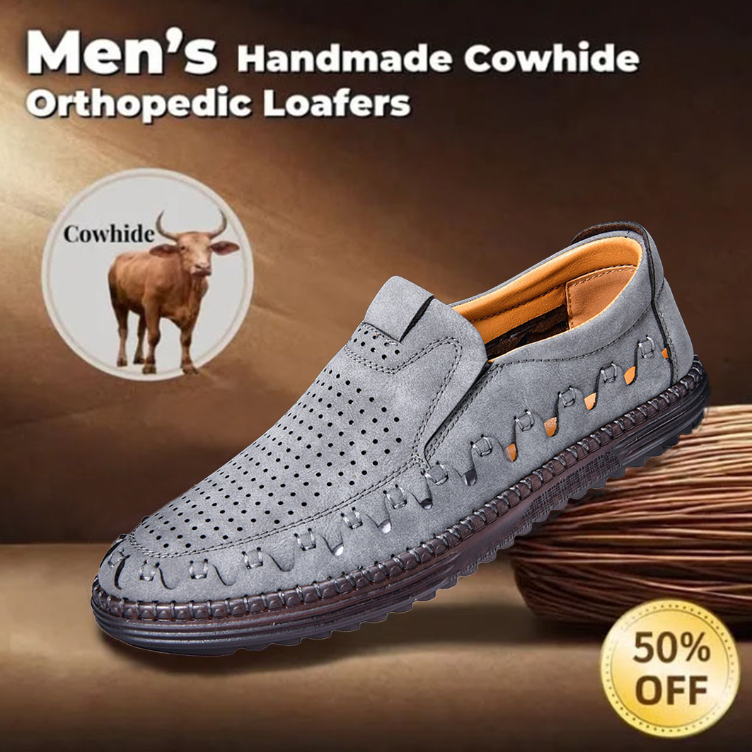 Last day for 50% off! 🔥⏱️ Christmas Sale ⏱️🔥 Men's Hollowed-out, Breathable, Hand-stitched Casual Shoes