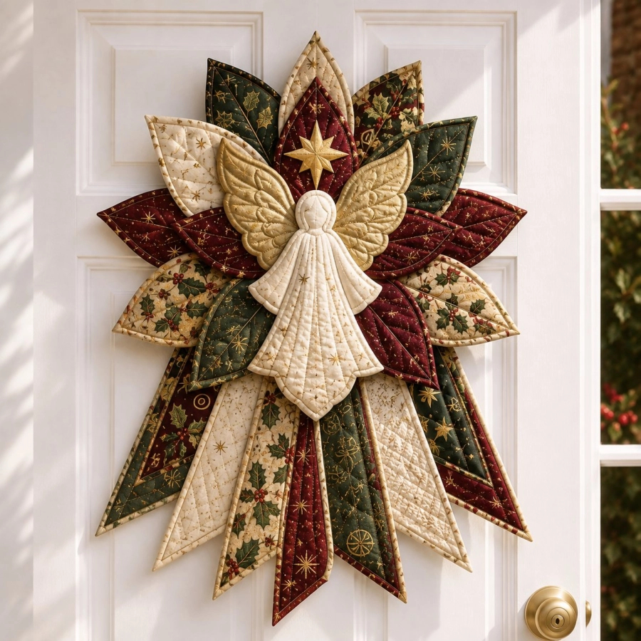 🎉 Holiday Celebration 50% OFF 🎄 – Festive Quilted Christmas Door Hanging DIY Sewing Kit