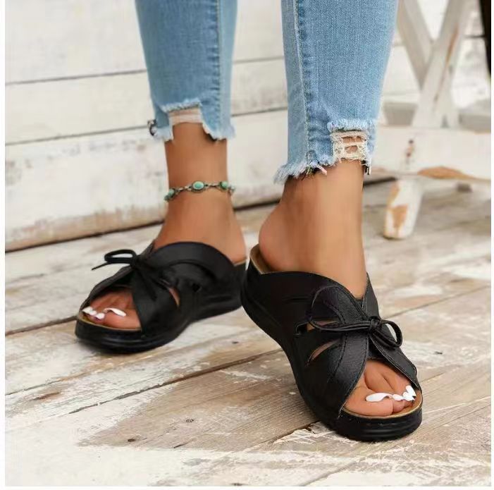 Women Vintage Premium Orthopedic Open Toe Summer Wedges Platform Sandals