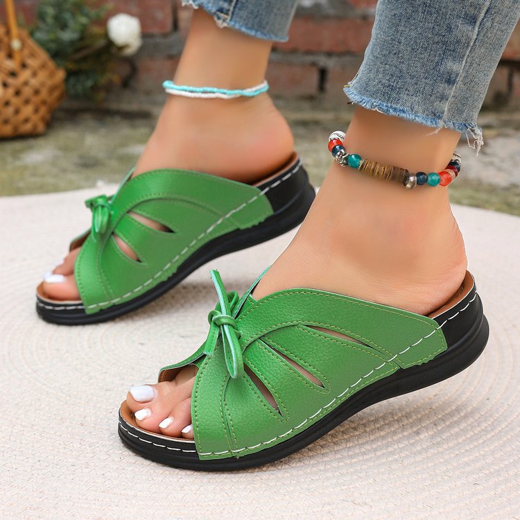 Women Vintage Premium Orthopedic Open Toe Summer Wedges Platform Sandals