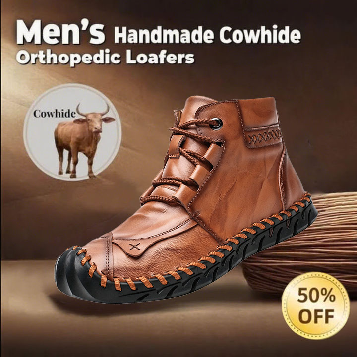 🔥Today 60% OFFCasual leather arch support non-slip wear-resistant high-top loafers