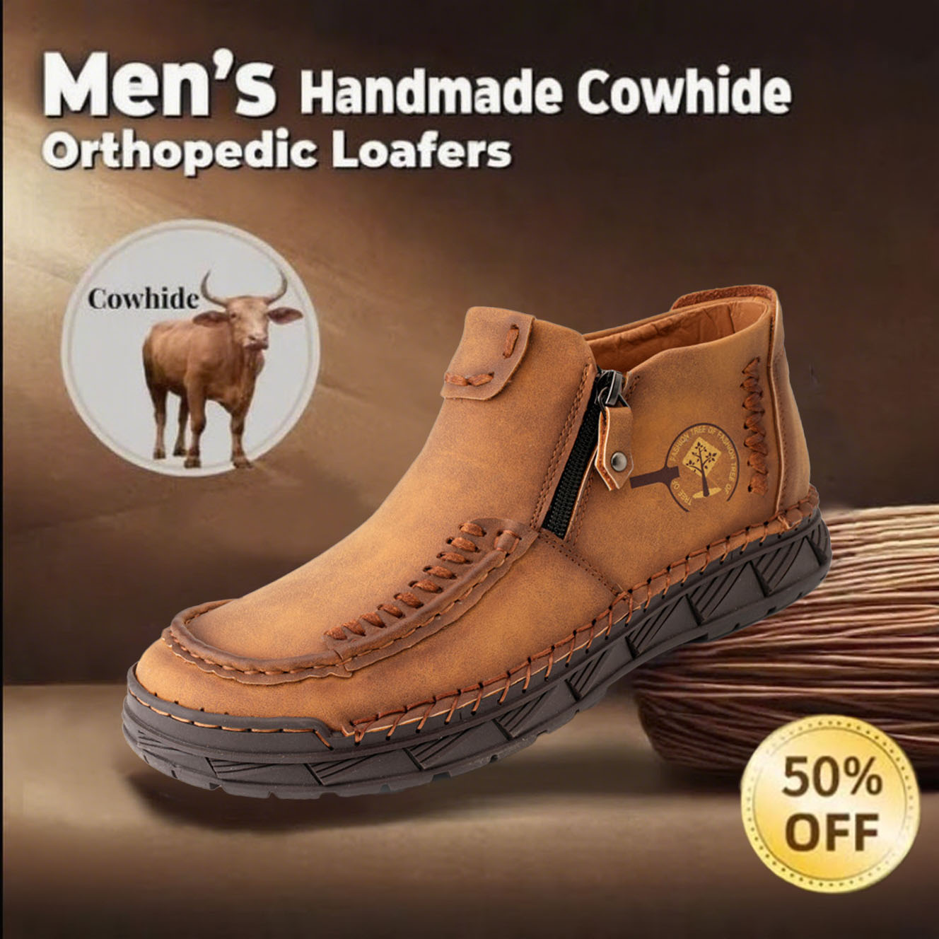 ⏰Promotion 60% OFF-hot sale men's orthopedic shoes comfortable genuine leather walking shoes