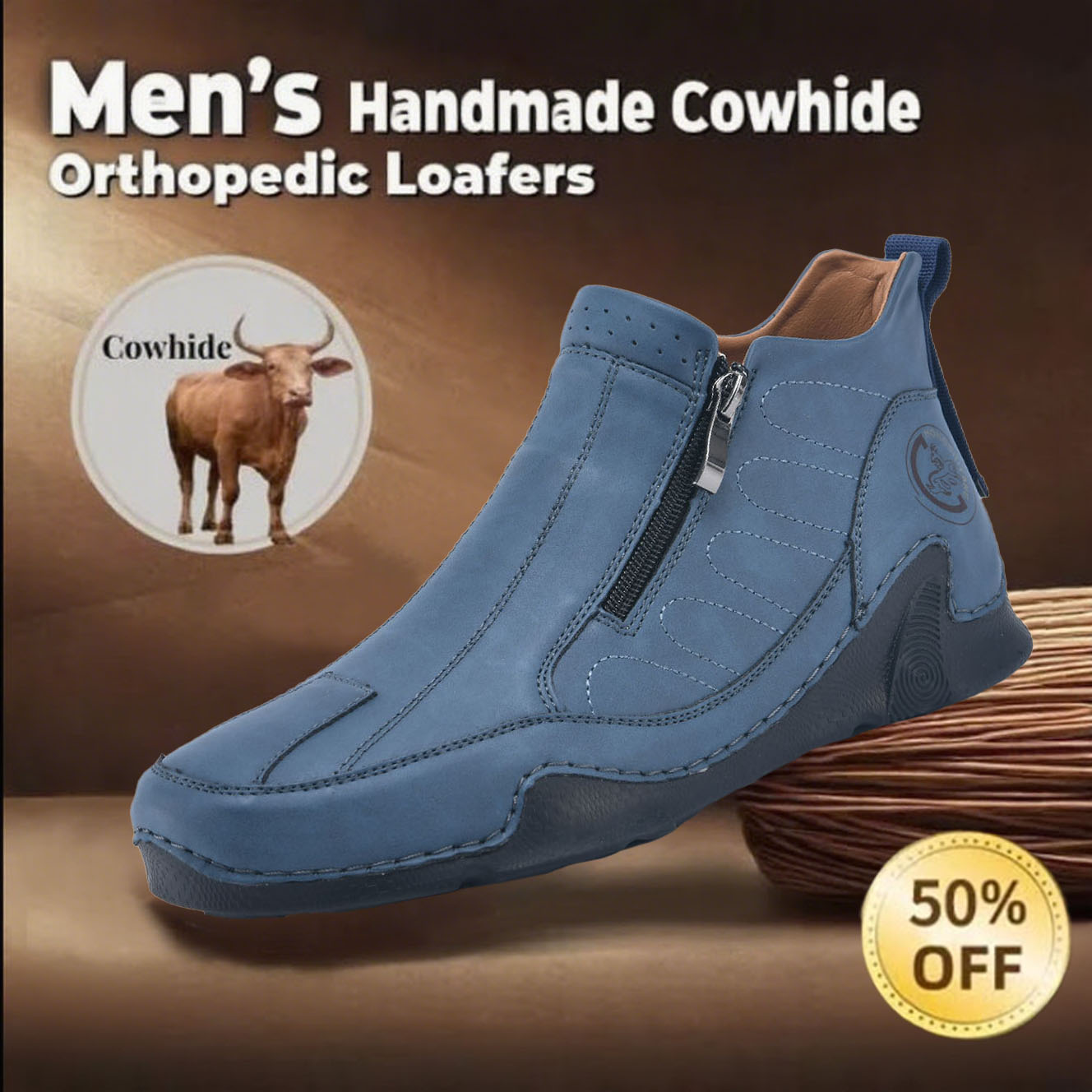 🔥Today 70% OFF🔥Casual leather arch support non-slip wear-resistant high-top Hiking Shoes