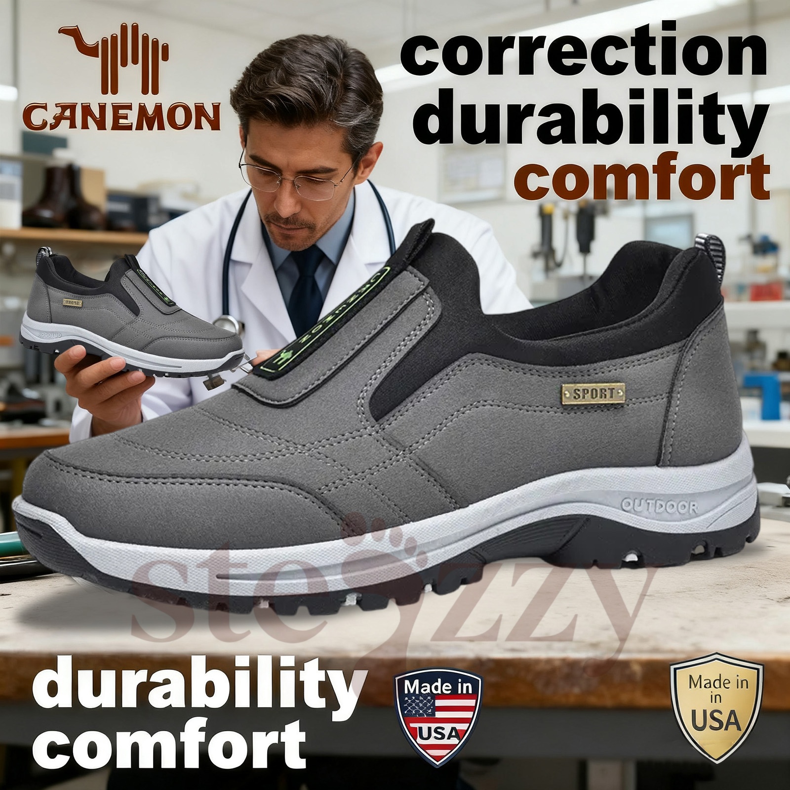 ⏰Promotion - 70% OFF🔥 Men Casual Leather Loafer Orthopedic Walking Shoes