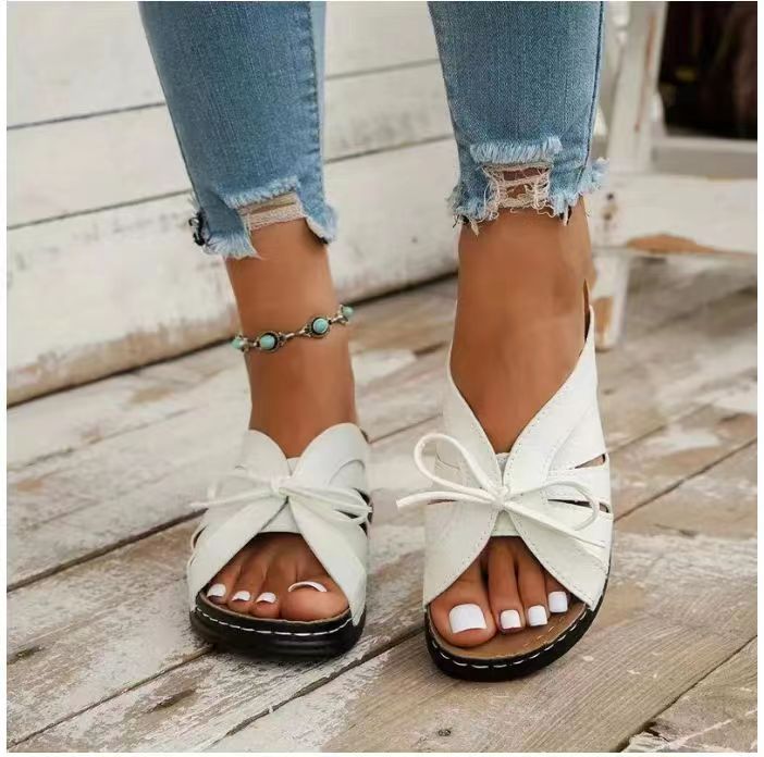 Women Vintage Premium Orthopedic Open Toe Summer Wedges Platform Sandals
