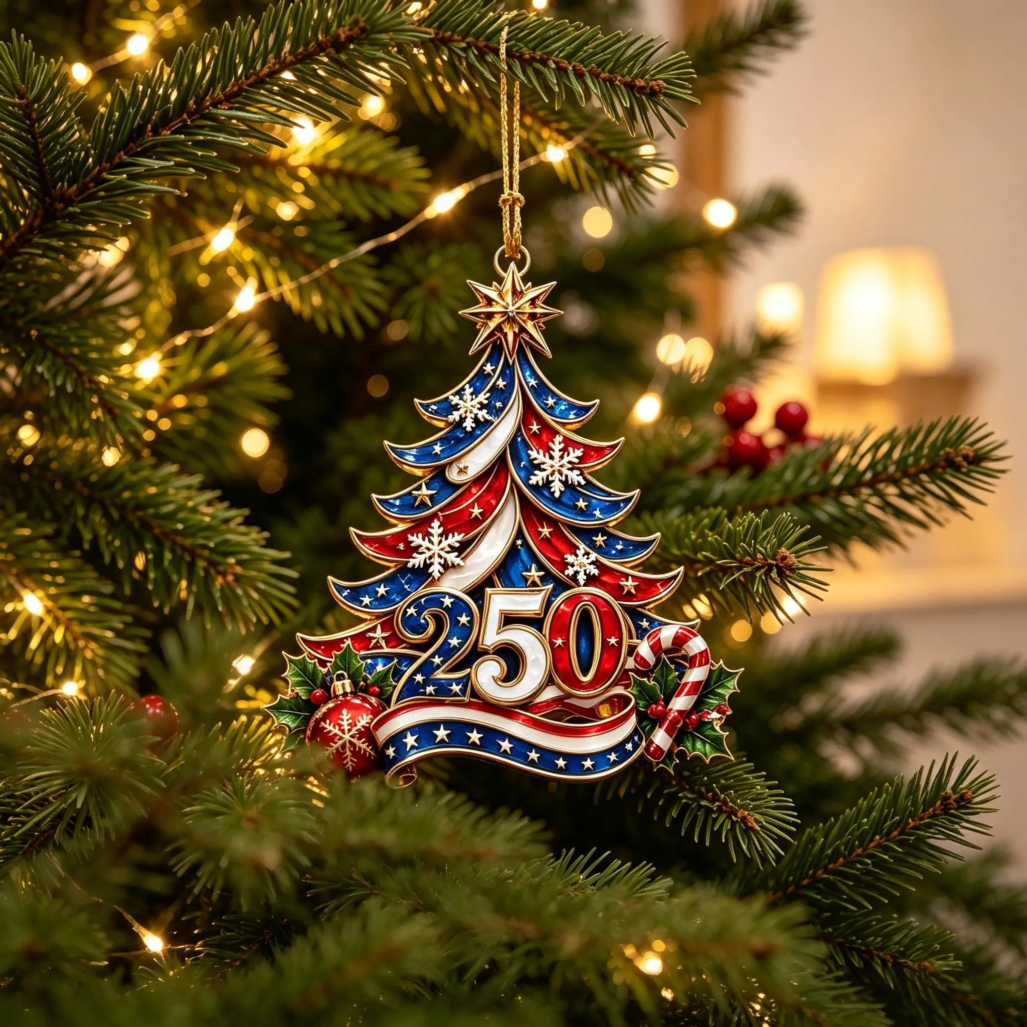 ⏰LIMITED TIME 70% OFF!🔥USA 250th Anniversary Christmas Ornament