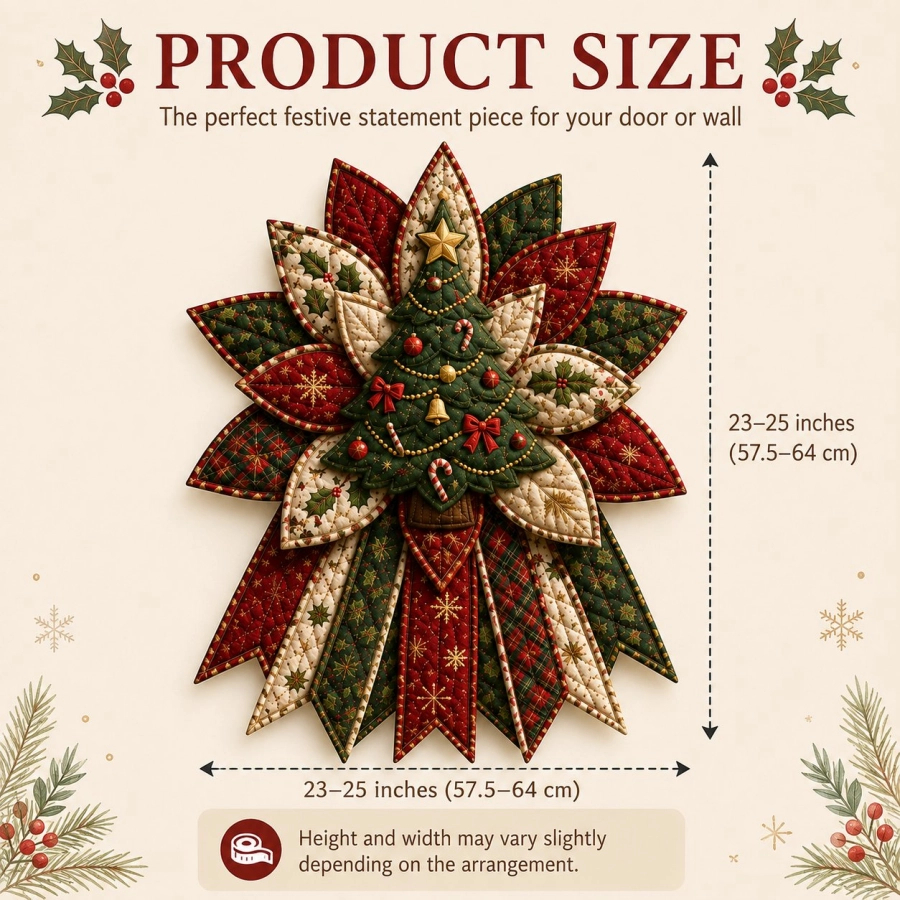 🎉 Holiday Celebration 50% OFF 🎄 – Festive Quilted Christmas Door Hanging DIY Sewing Kit