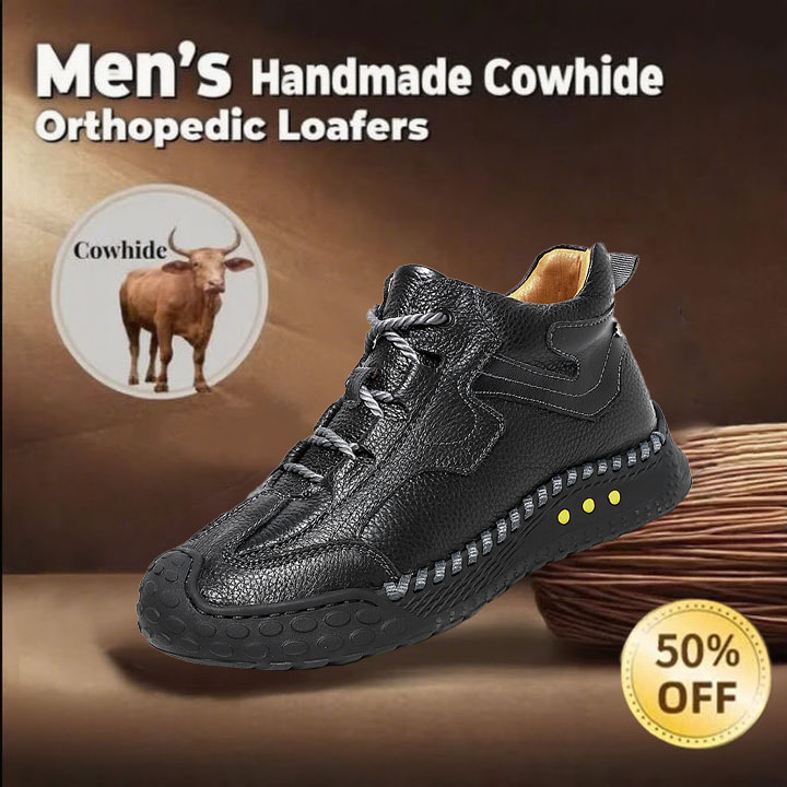 🔥Today 50% OFF🔥Casual leather arch support non-slip wear-resistant high-top loafers