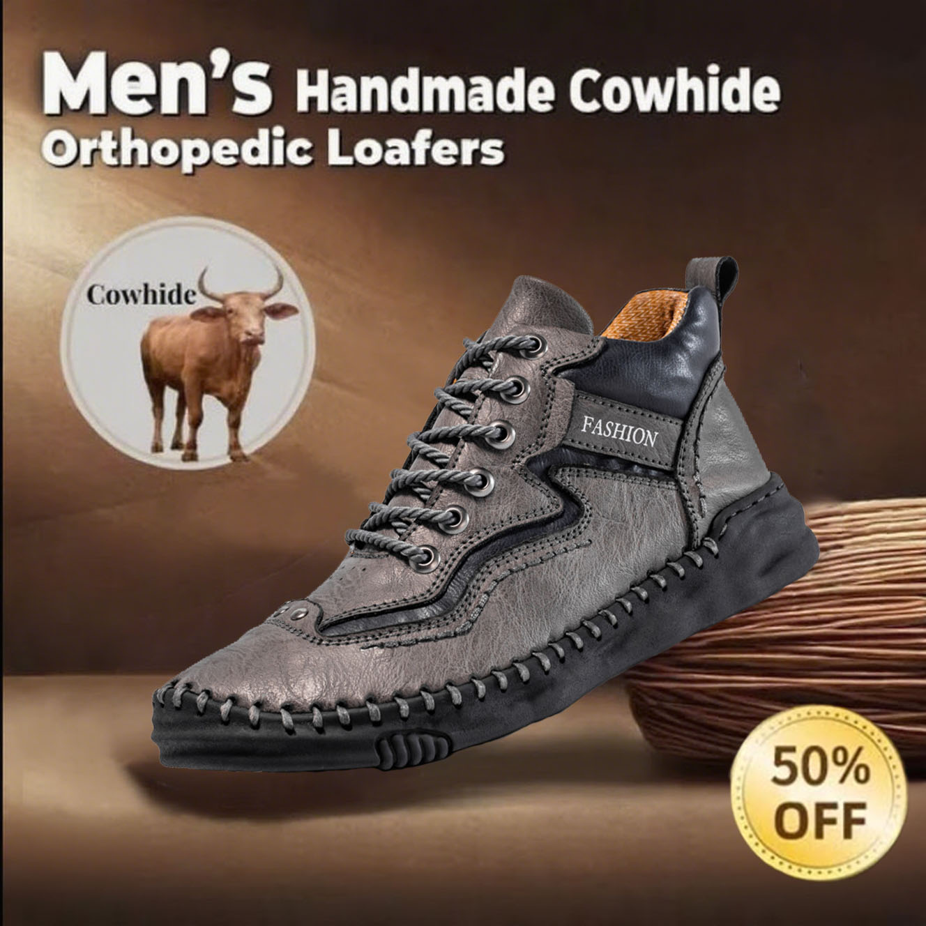 ⏰Limited Time Deal – 70% Off! Men's Casual Walking on Shoes for Bunions