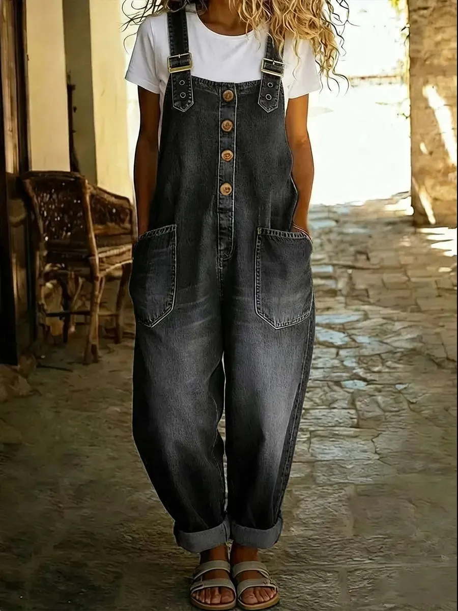 📦📦LAST DAY SAVE 49% ⏰Women's Casual Denim Jumpsuit With Adjustable Buckle