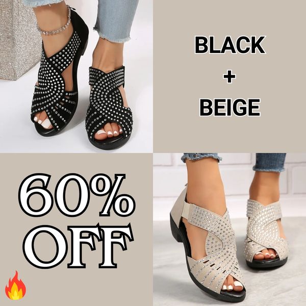 🔥Last Day Promotion 70% OFF🔥beatyart™ Orthopedic Low Heel Cut-Out Sandals