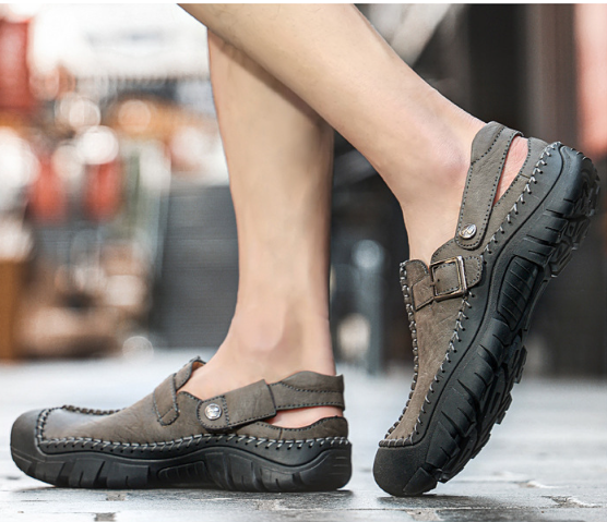 ⏰ Sale 60% off - 2025 New Men's Orthopedic Comfortable Casual Genuine Leather Slippers