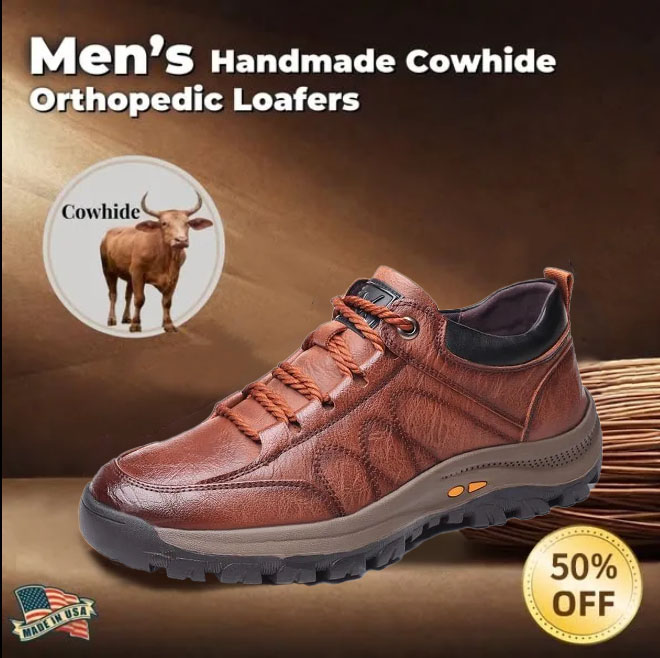 🔥60% OFF TODAY🔥.MEN'S CASUAL HAND STITCHING ARCH SUPPORT & NON-SLIP BREATHABLE SHOES