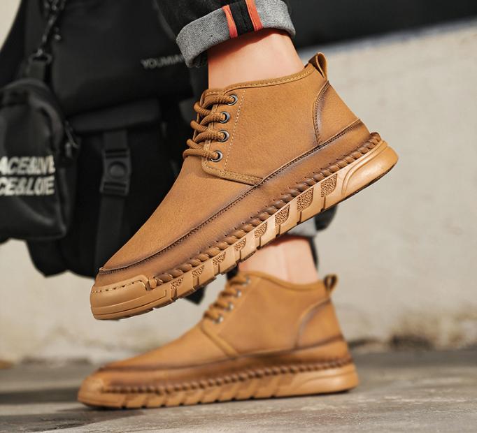 ⏰Last day 70% OFF🔥Casual leather arch support non-slip wear-resistant high-top loafers