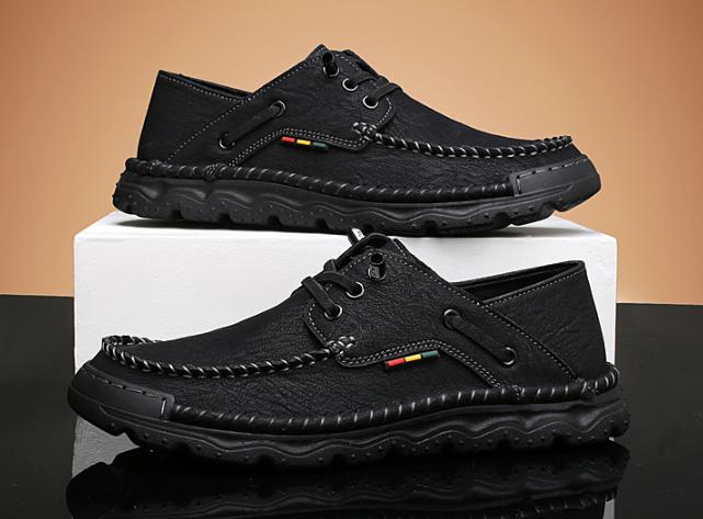 Limited Time Deal – 70% Off! Men's Vintage Hand - Stitched Comfortable Soft Leather Shoes