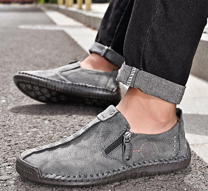 ⏰ Last day! 60% off 🔥 Men's handmade loafer shoes with zipper