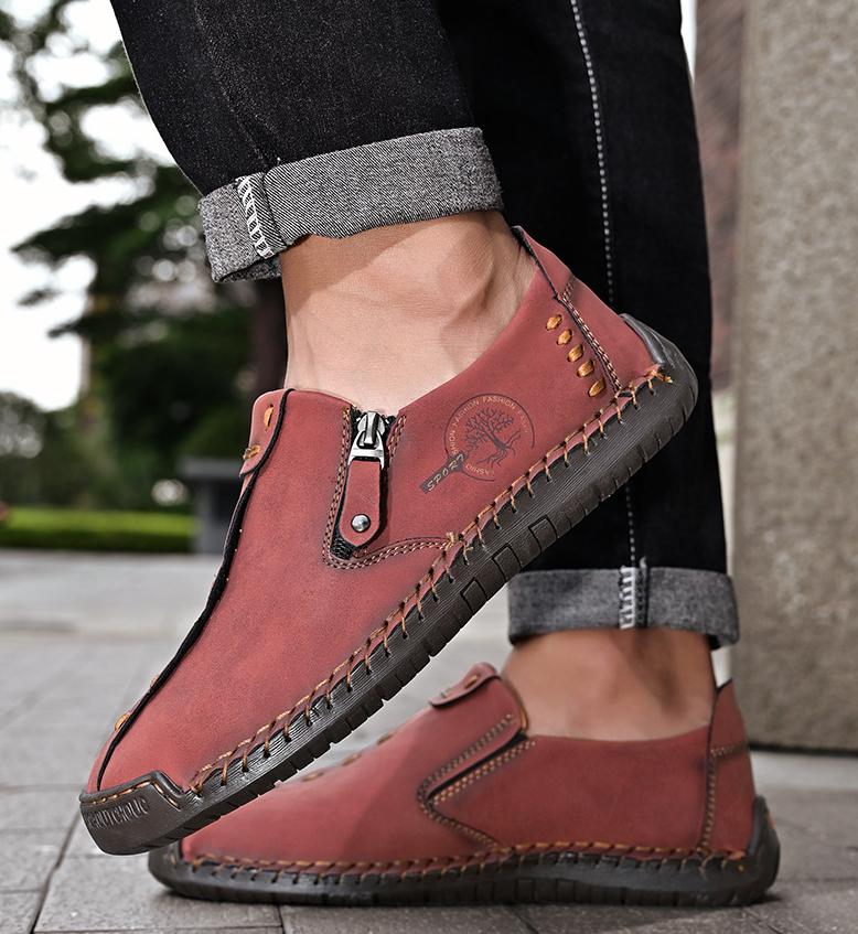 ⏰ Last day! 60% off 🔥 Men's handmade loafer shoes with zipper