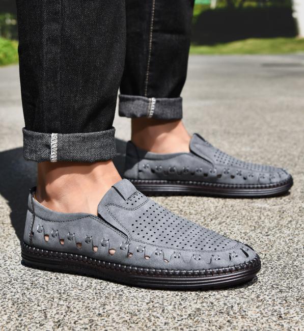Last day for 50% off! 🔥⏱️ Christmas Sale ⏱️🔥 Men's Hollowed-out, Breathable, Hand-stitched Casual Shoes