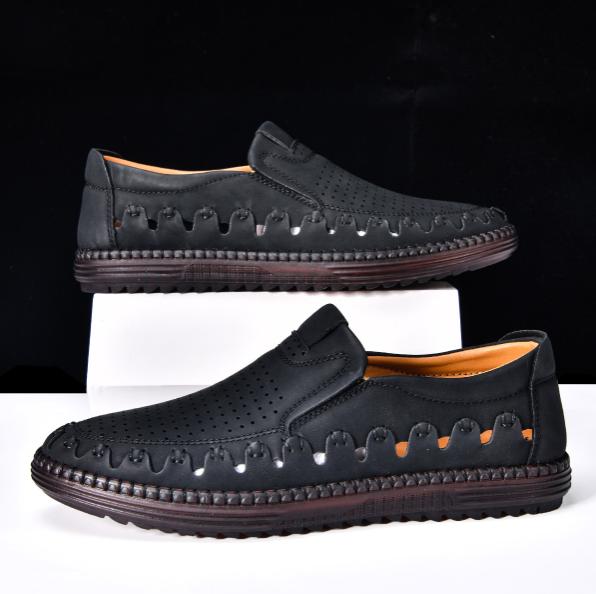 Last day for 50% off! 🔥⏱️ Christmas Sale ⏱️🔥 Men's Hollowed-out, Breathable, Hand-stitched Casual Shoes