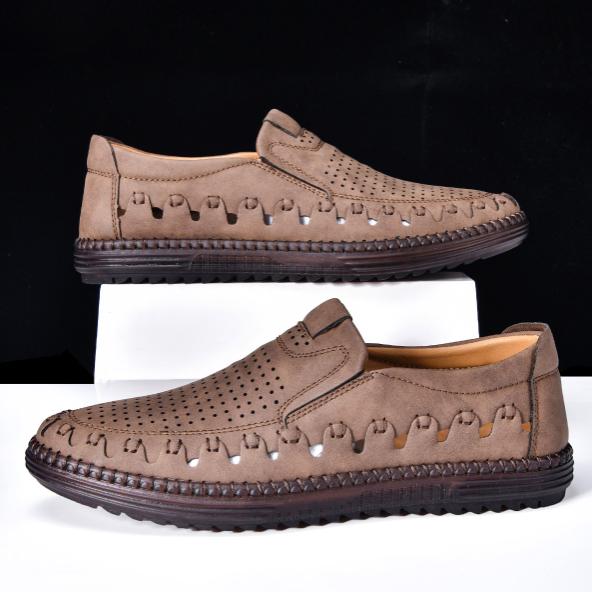 Last day for 50% off! 🔥⏱️ Christmas Sale ⏱️🔥 Men's Hollowed-out, Breathable, Hand-stitched Casual Shoes
