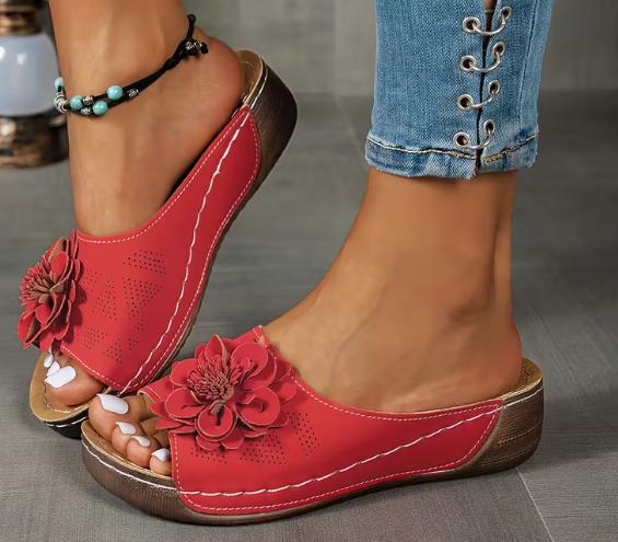 Last Day: 50% Off — Women's Floral Wedge Sandals: Arch Support for Everyday Comfort