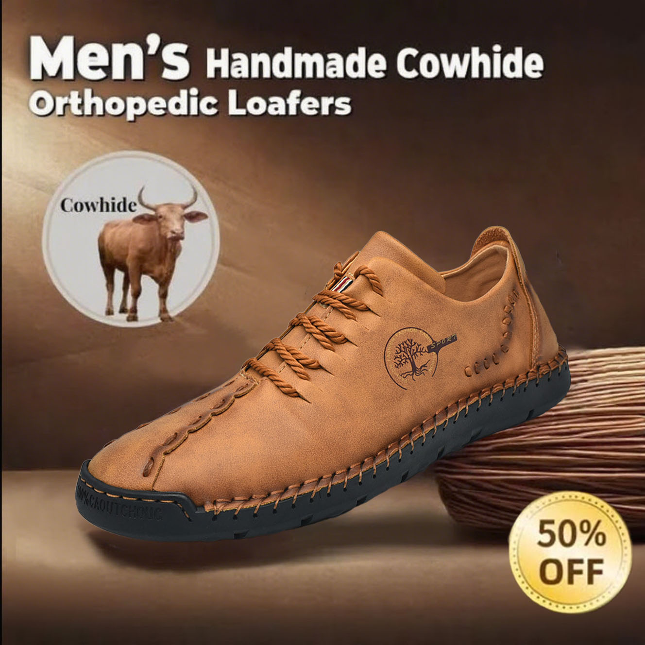 ⏰Final Day 70% OFF🔥Casual leather arch support non-slip wear-resistant high-top loafers