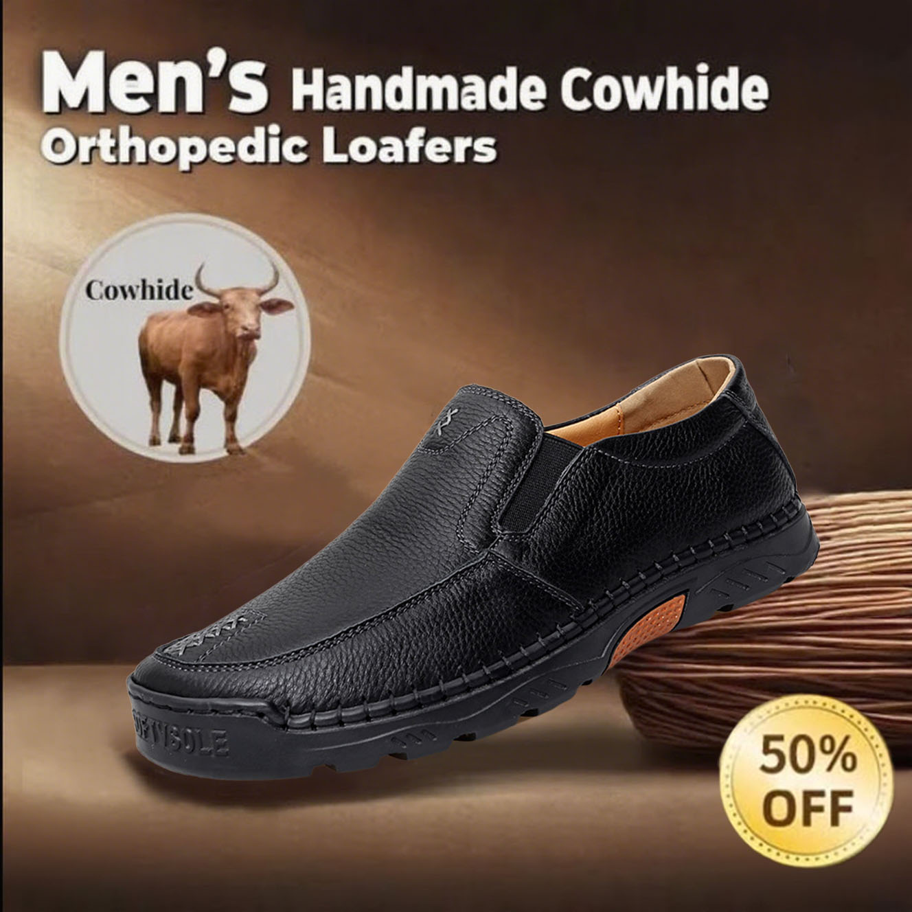 🔥LAST DAY 70% OFF🔥Men's Arch Support & Breathable and Light & Non-Slip Shoes - Proven Plantar Fasciitis, Foot and Heel Pain Relief