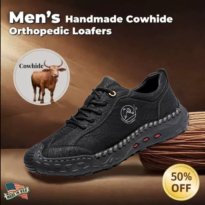 ⏰ 50% off - 2025 Newest Men's Orthopedic Leather Hiking Shoes
