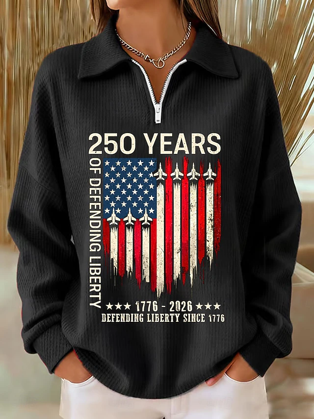 🔥LAST DAY 60% OFF🔥 Women's Patriotic-Themed Pullover for the 250th Anniversary of American Independence