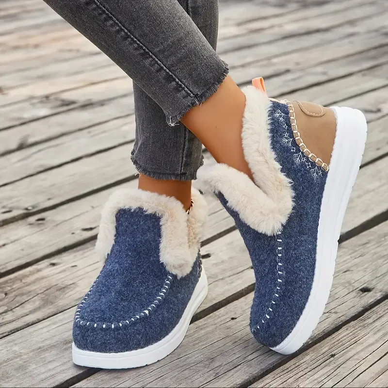 Womens Orthopedic Winter Wool Snow Boots Cozy Winter Shoes