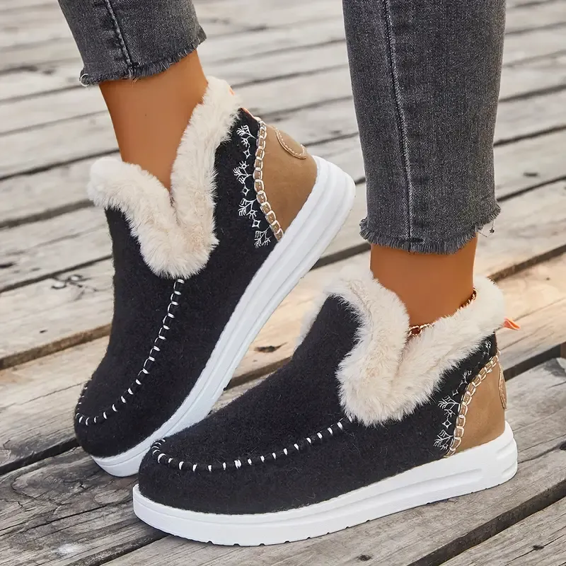 Womens Orthopedic Winter Wool Snow Boots Cozy Winter Shoes