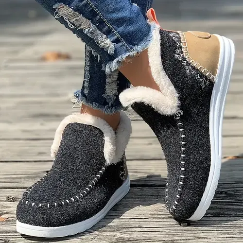 Womens Orthopedic Winter Wool Snow Boots Cozy Winter Shoes
