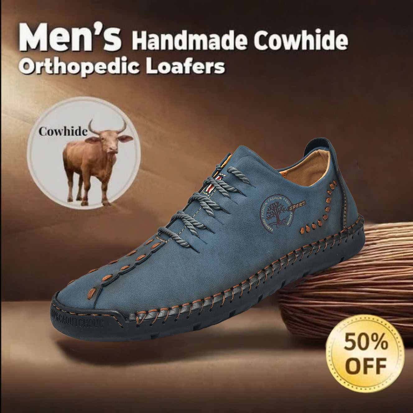 ⏰Final Day 70% OFF🔥Casual leather arch support non-slip wear-resistant high-top loafers