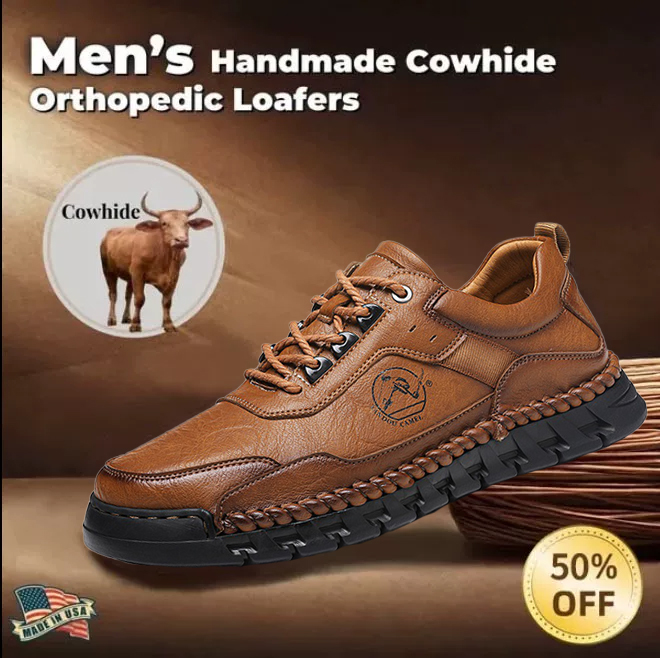 ⏰ 50% off - 2025 Newest Men's Orthopedic Leather Hiking Shoes