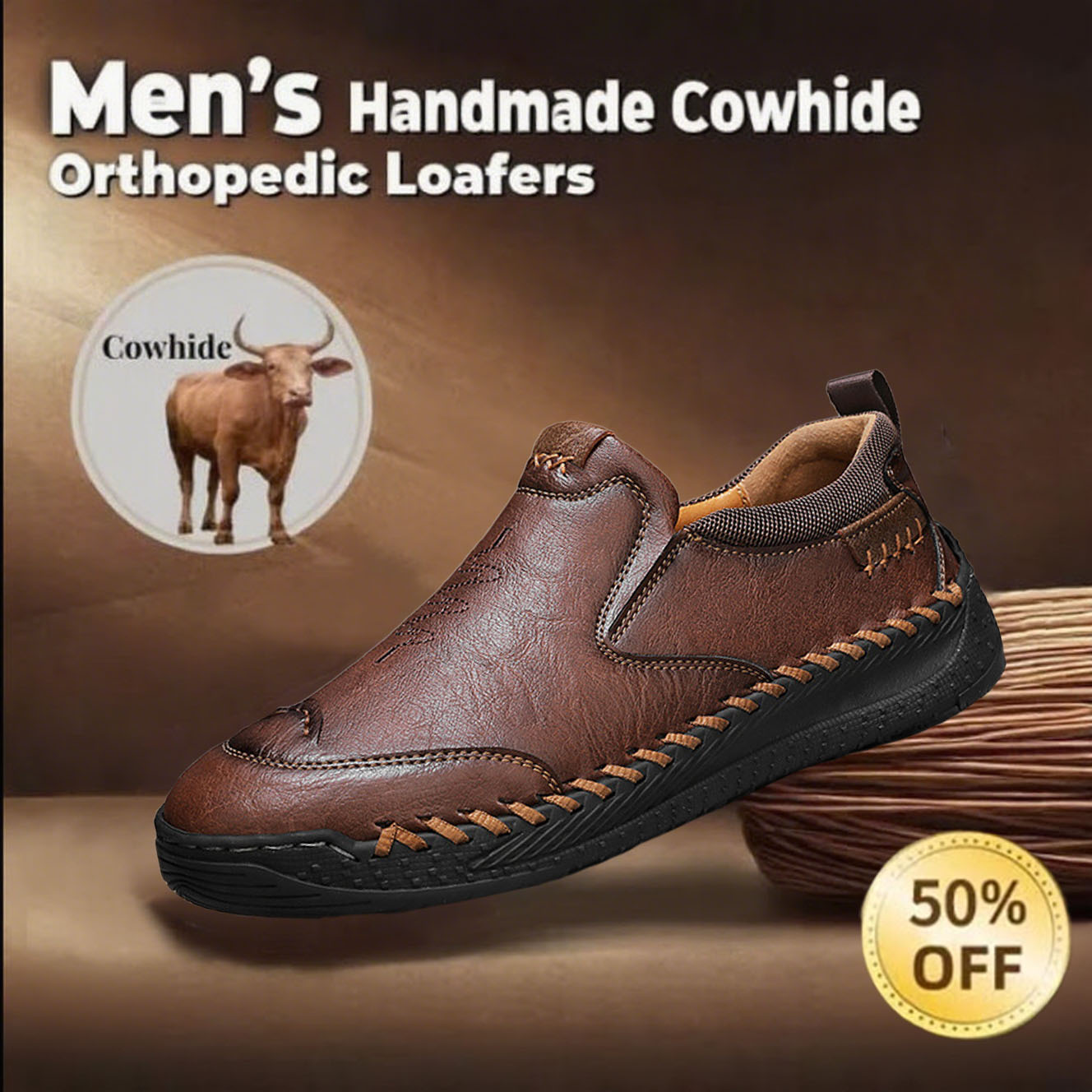 🔥LAST DAY 70% OFF🔥Men's Arch Support & Breathable and Light & Non-Slip Shoes - Proven Plantar Fasciitis, Foot and Heel Pain Relief