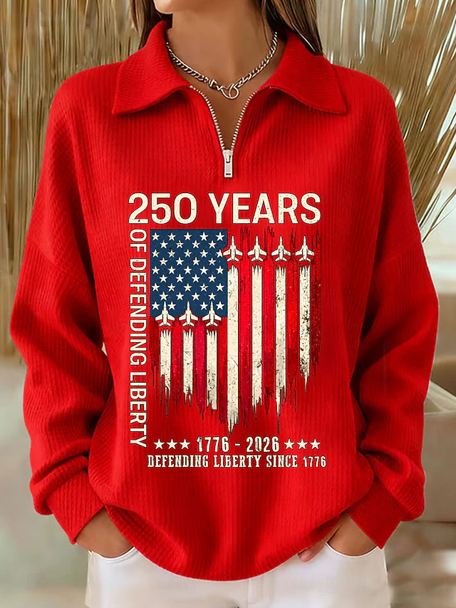 🔥LAST DAY 60% OFF🔥 Women's Patriotic-Themed Pullover for the 250th Anniversary of American Independence