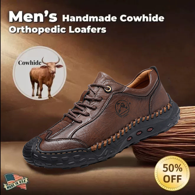 ⏰ 50% off - 2025 Newest Men's Orthopedic Leather Hiking Shoes