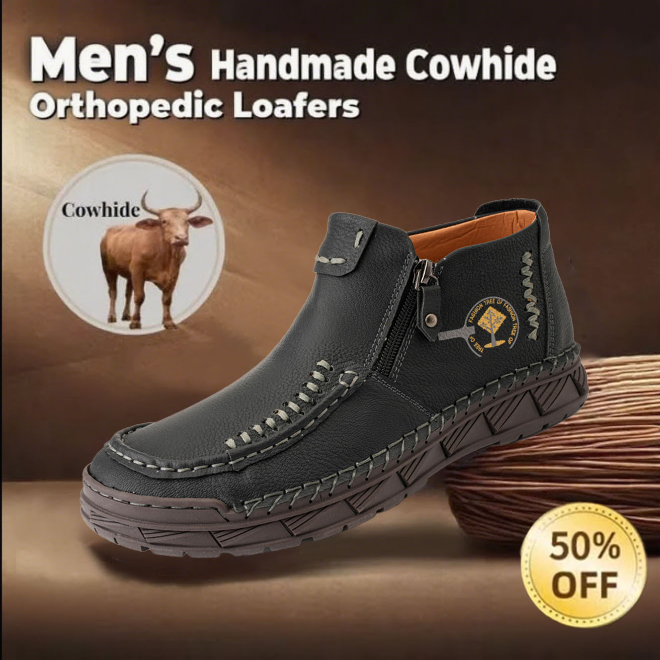 ⏰Promotion 60% OFF-hot sale men's orthopedic shoes comfortable genuine leather walking shoes