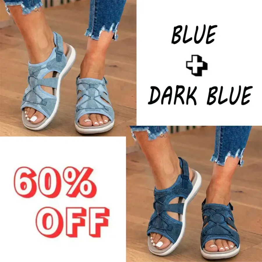 🔥LAST DAY 70% OFF🔥Orthopedic Mesh Sport Sandals, Adjustable Multi-Strap Walking Sandals with Arch Support