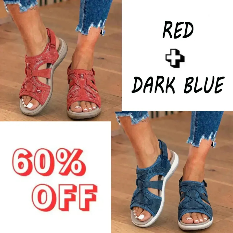 🔥LAST DAY 70% OFF🔥Orthopedic Mesh Sport Sandals, Adjustable Multi-Strap Walking Sandals with Arch Support