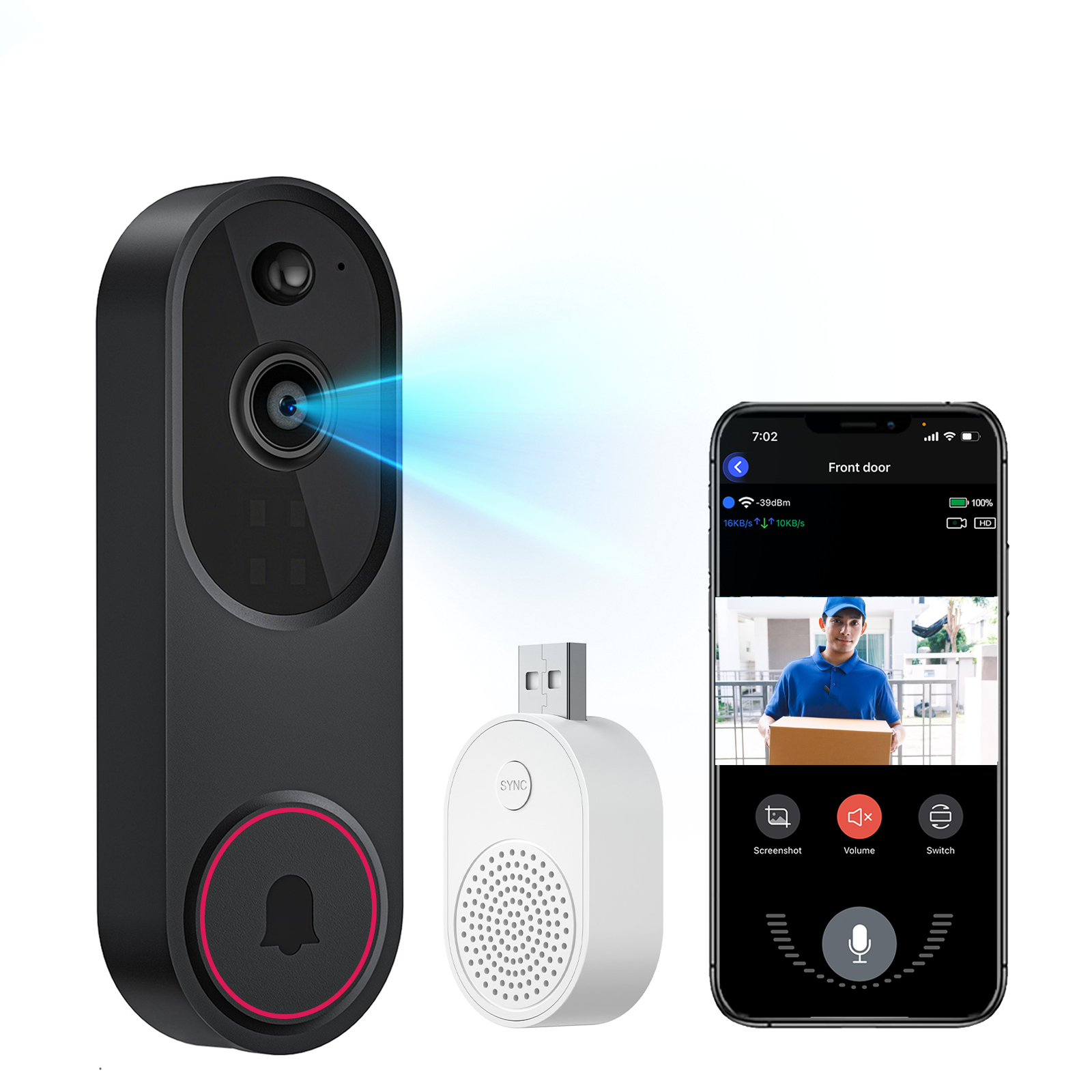 Meacode Video Doorbell Camera