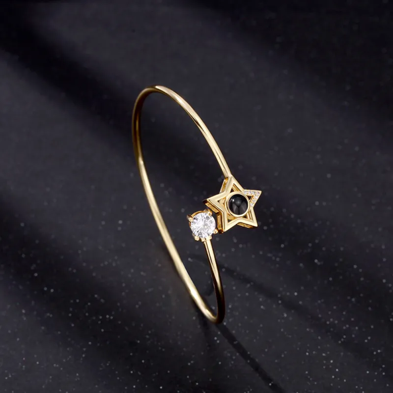 Custom Projection Bracelet Personalized Photo Bracelet Heart Jewelry Gift for Her