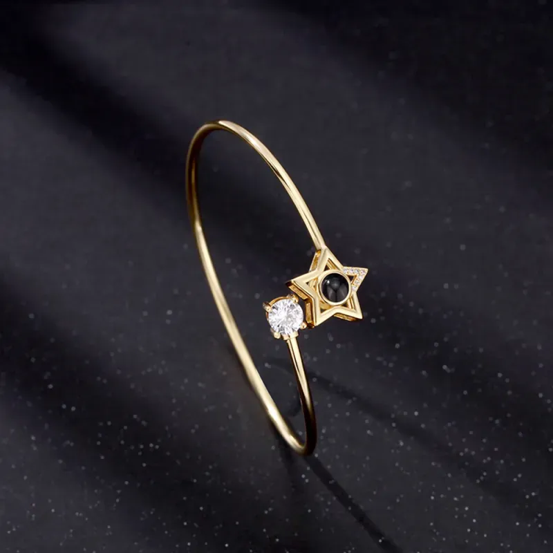 Custom Projection Bracelet Personalized Photo Bracelet Heart Jewelry Gift for Her