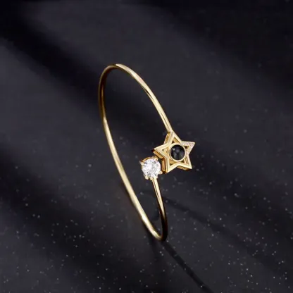 Custom Projection Bracelet Personalized Photo Bracelet Heart Jewelry Gift for Her