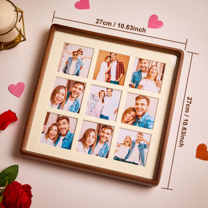Personalized Photo Collage Photo Frame with Light Gift for Lover