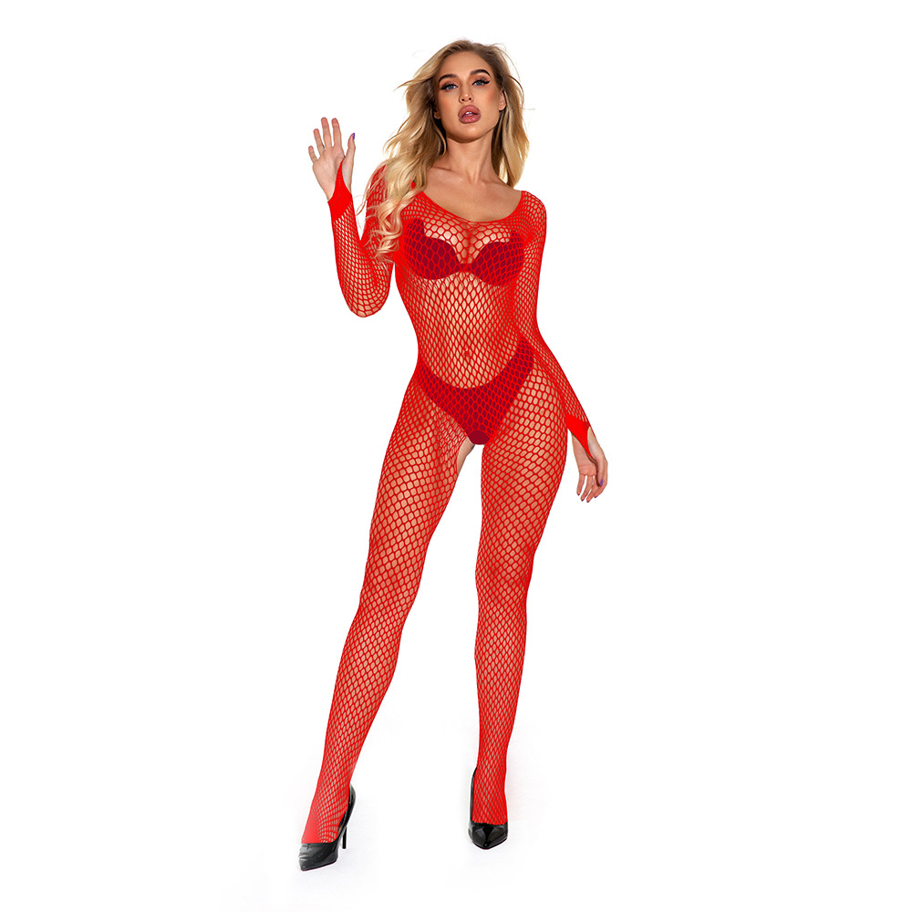 Sexy Sheer Fishnet Bodystockings, Crotchless & Easy-access Tempting Bodystockings