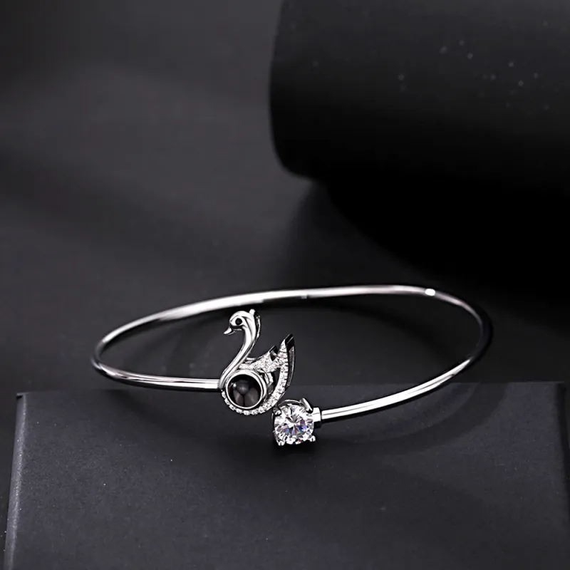 Custom Projection Bracelet Personalized Photo Bracelet Heart Jewelry Gift for Her