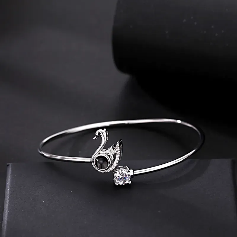 Custom Projection Bracelet Personalized Photo Bracelet Heart Jewelry Gift for Her