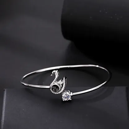 Custom Projection Bracelet Personalized Photo Bracelet Heart Jewelry Gift for Her